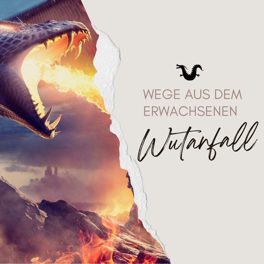 Meisterklasse "Wege aus dem erwachsenen Wutanfall" Cover mit Bild eines feuerspeienden Drachens