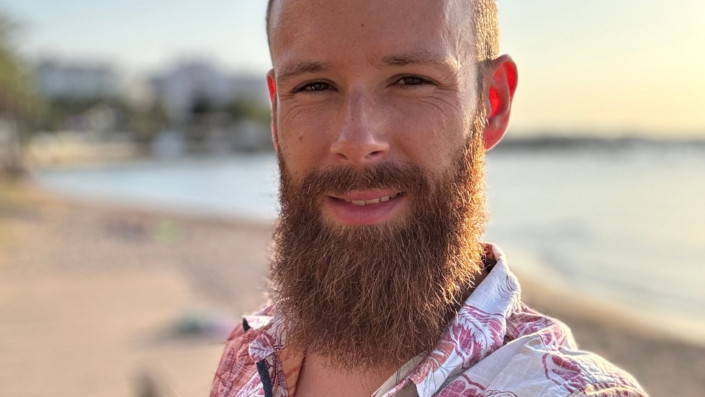 Foto von Mark Leonard am Strand