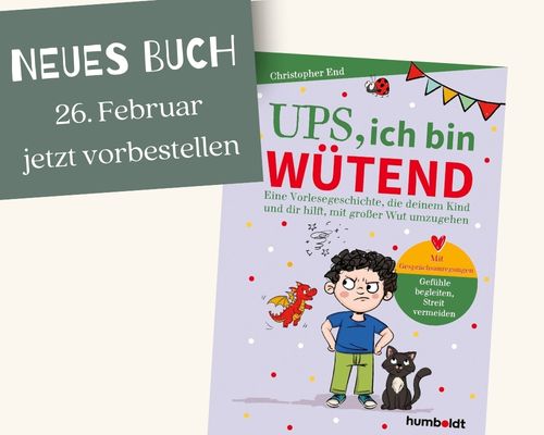Cover Buch "UPS ich bin wütend" Text: NEUES BUCH – jetzt vorbestellen