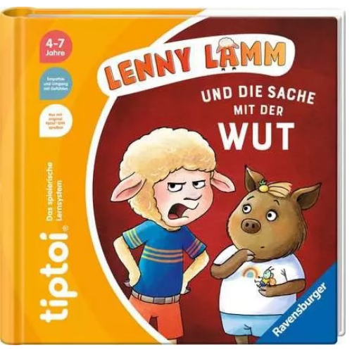 Cover des Tiptoi-Buchs "Lenny Lamm und die Sache mit der Wut"